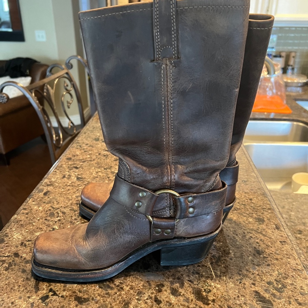 Brown Leather Western Boots